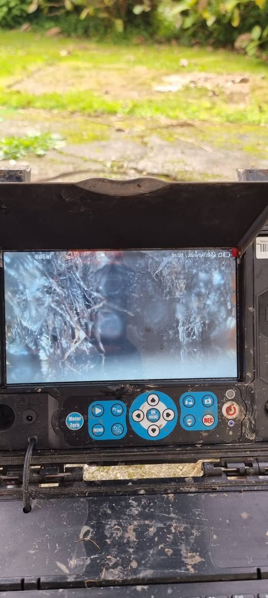 CCTV inspection footage showing tree-root intrusion in a drain in the Hutt Valley